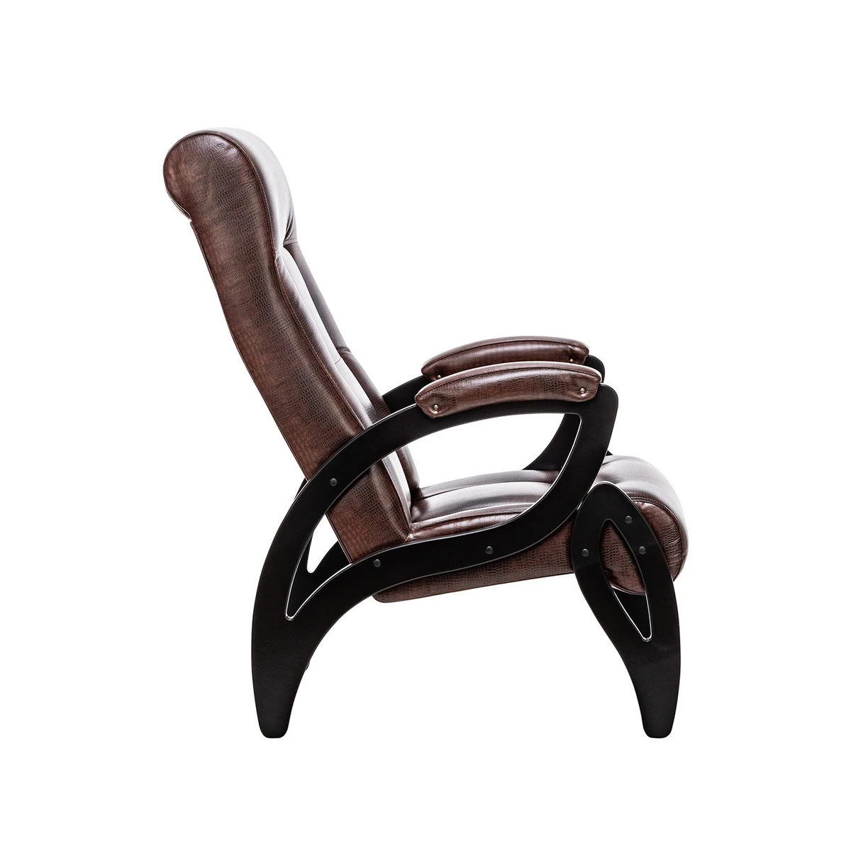 Кресло для отдыха Модель 51 (Импэкс). Цвет каркаса: Венге; Цвет обивки: Antik crocodile
