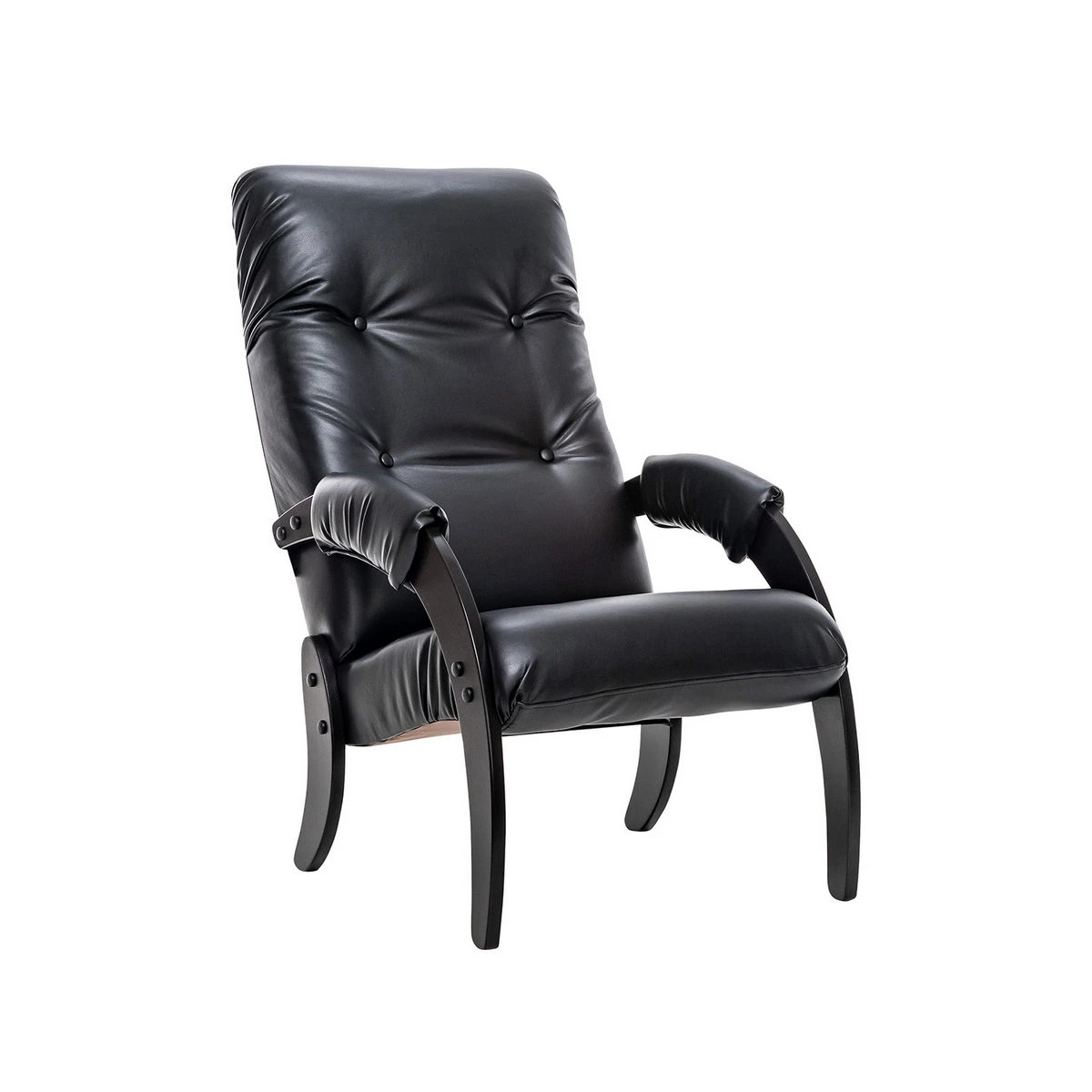 Кресло для отдыха Модель 61 (Импэкс). Цвет каркаса: Венге; Цвет обивки: Vegas Lite Black