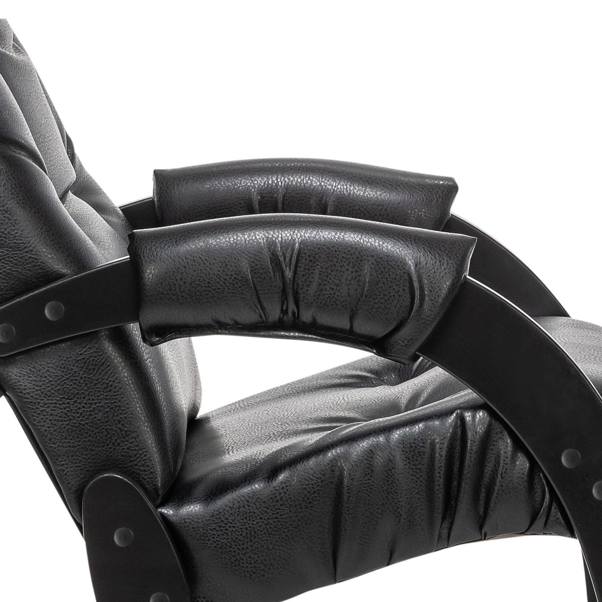 Кресло для отдыха Модель 61 (Импэкс). Цвет каркаса: Венге; Цвет обивки: Vegas Lite Black