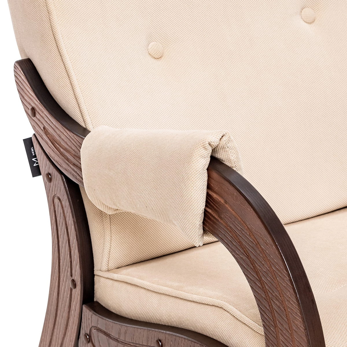 Кресло для отдыха Модель 701 (Импэкс). Цвет каркаса: Орех антик шпон; Цвет обивки: Verona Vanilla