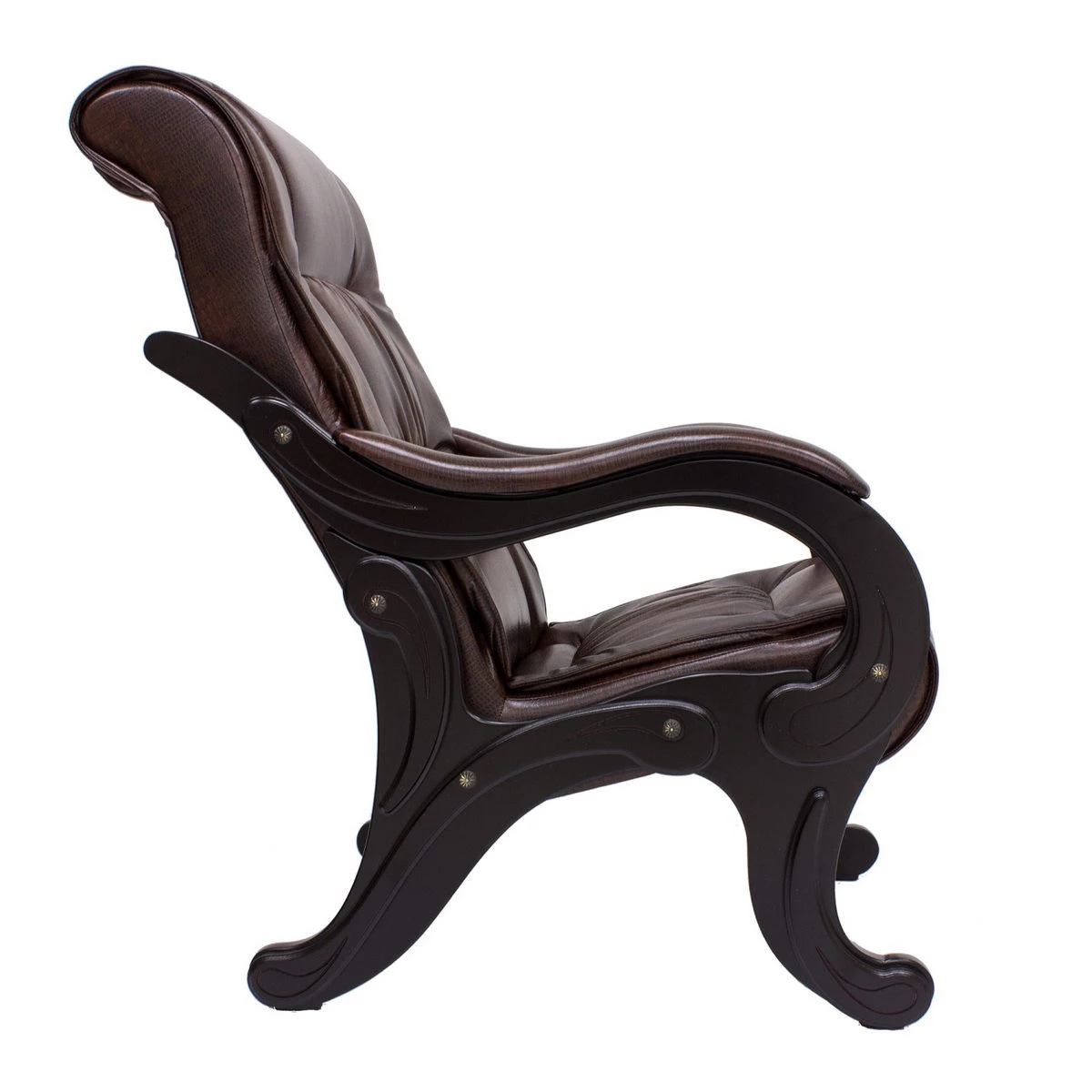 Кресло для отдыха Модель 71 (Импэкс). Цвет каркаса: Венге; Цвет обивки: Antik crocodile