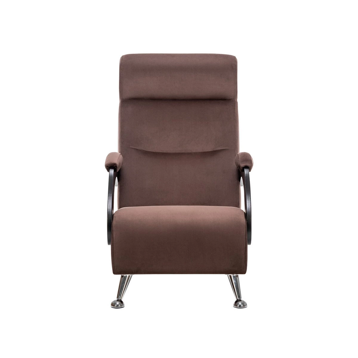 Кресло для отдыха Модель 9-Д (Импэкс). Цвет каркаса: Венге; Цвет обивки: Maxx 235; Цвет ножек: Хром