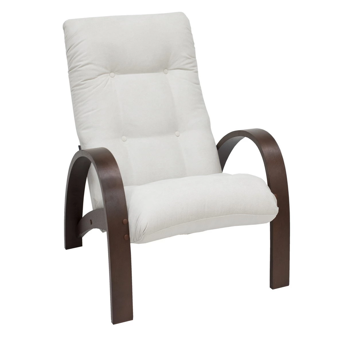 Кресло для отдыха Модель S7 (Импэкс). Цвет каркаса: Орех антик; Цвет обивки: Verona Light Grey