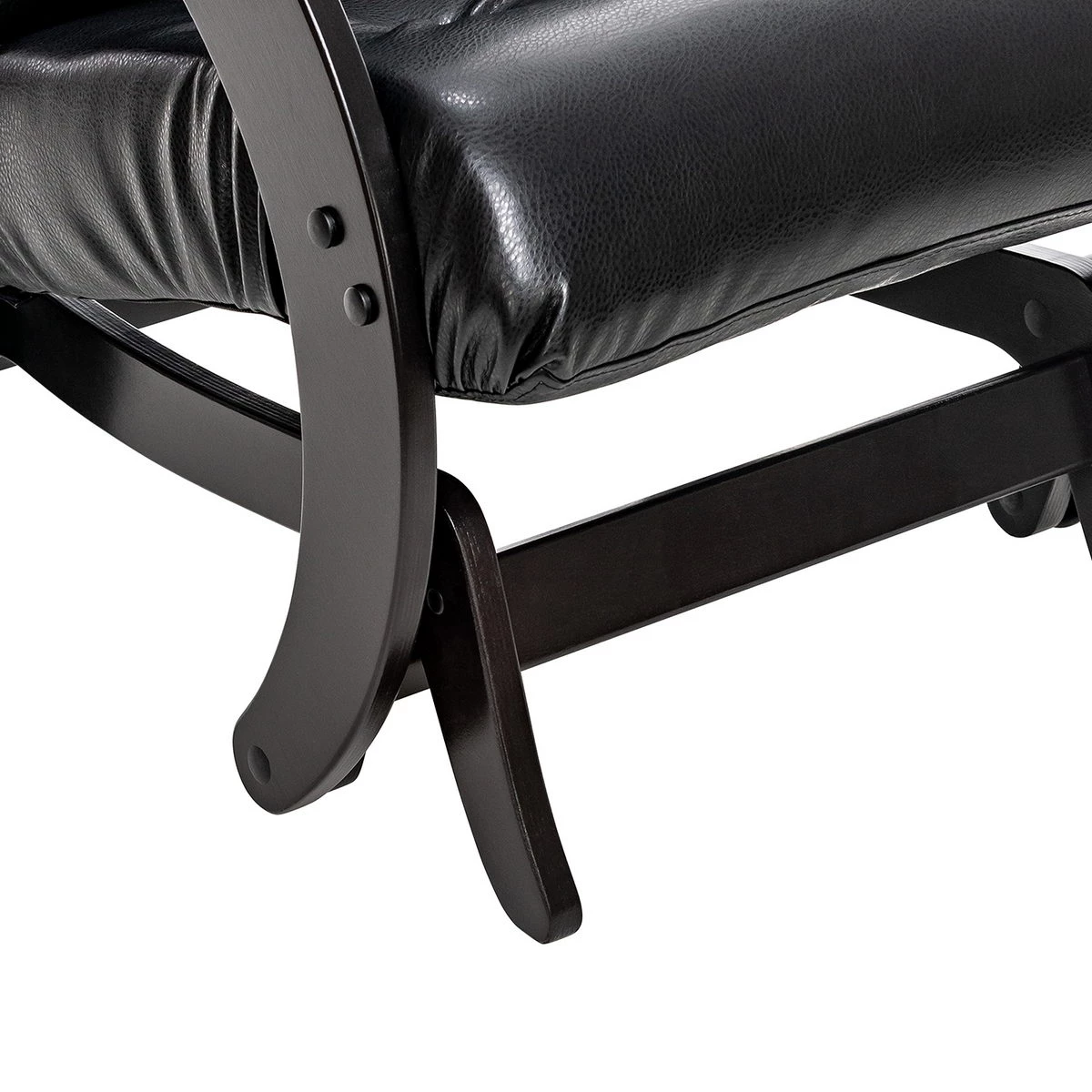 Кресло-глайдер Модель 68 (Импэкс). Цвет каркаса: Венге; Цвет обивки: Vegas Lite Black