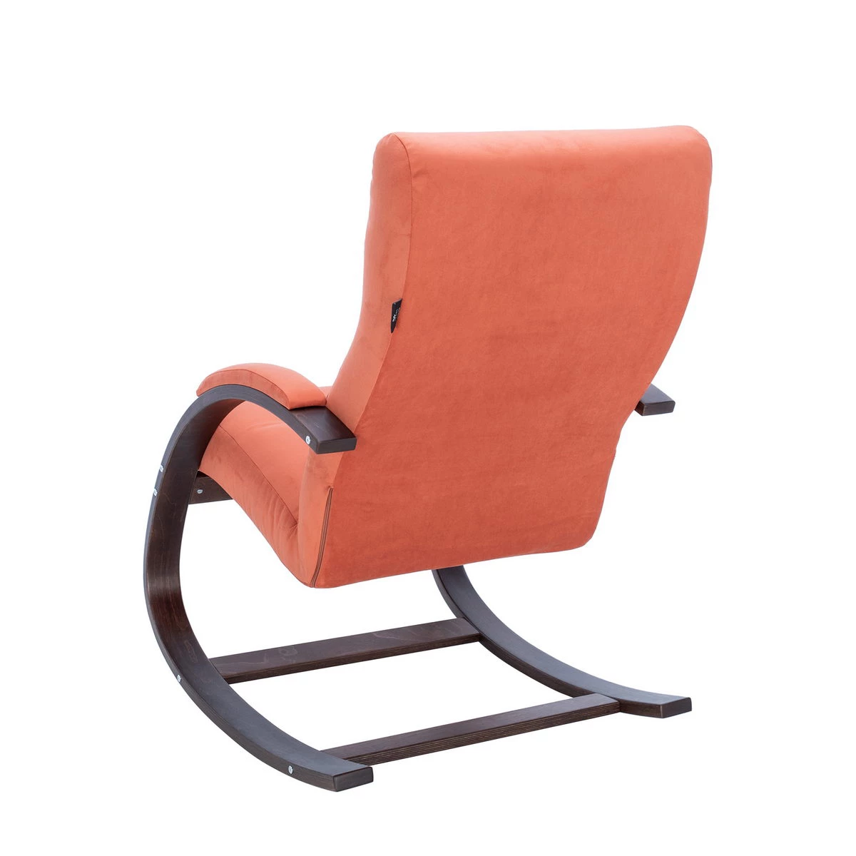 Кресло-качалка Leset Милано (Импэкс). Цвет каркаса: Орех текстура; Цвет обивки: V39 оранжевый