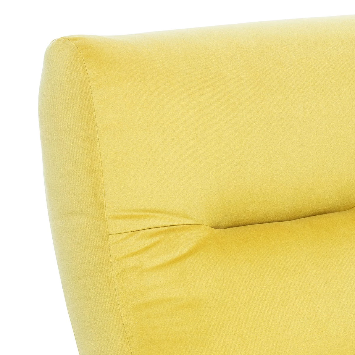 Кресло-качалка Leset Милано (Импэкс). Цвет каркаса: Слоновая кость; Цвет обивки: V28 желтый