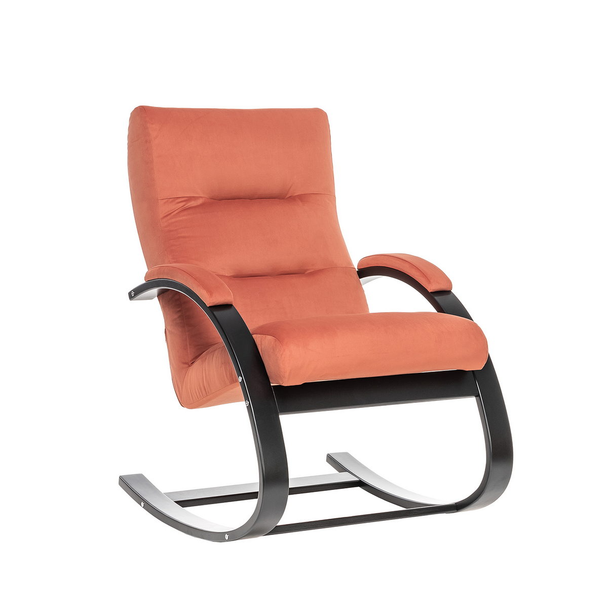 Кресло-качалка Leset Милано (Импэкс). Цвет каркаса: Венге; Цвет обивки: V39 оранжевый