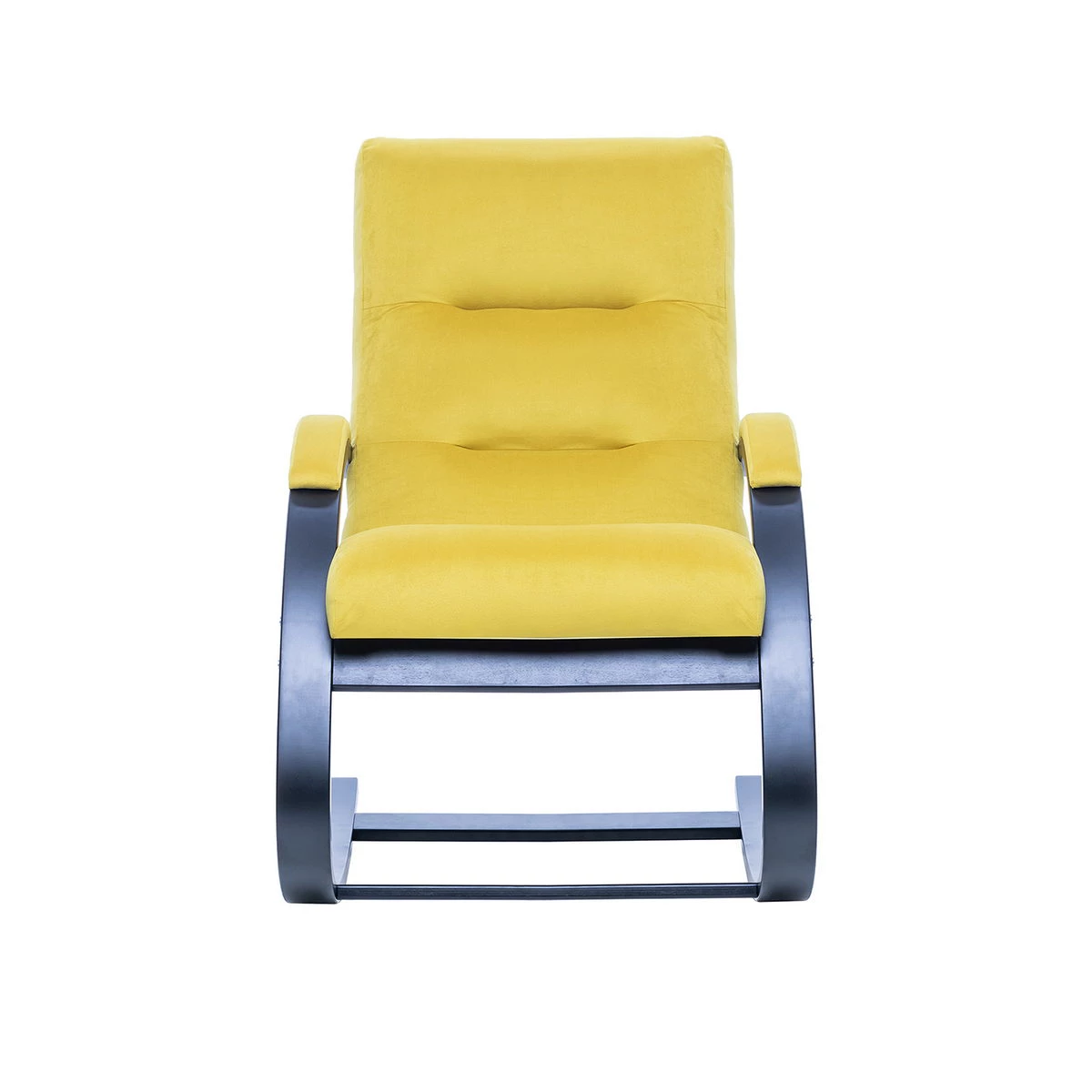 Кресло-качалка Leset Милано (Импэкс). Цвет каркаса: Венге; Цвет обивки: V28 желтый