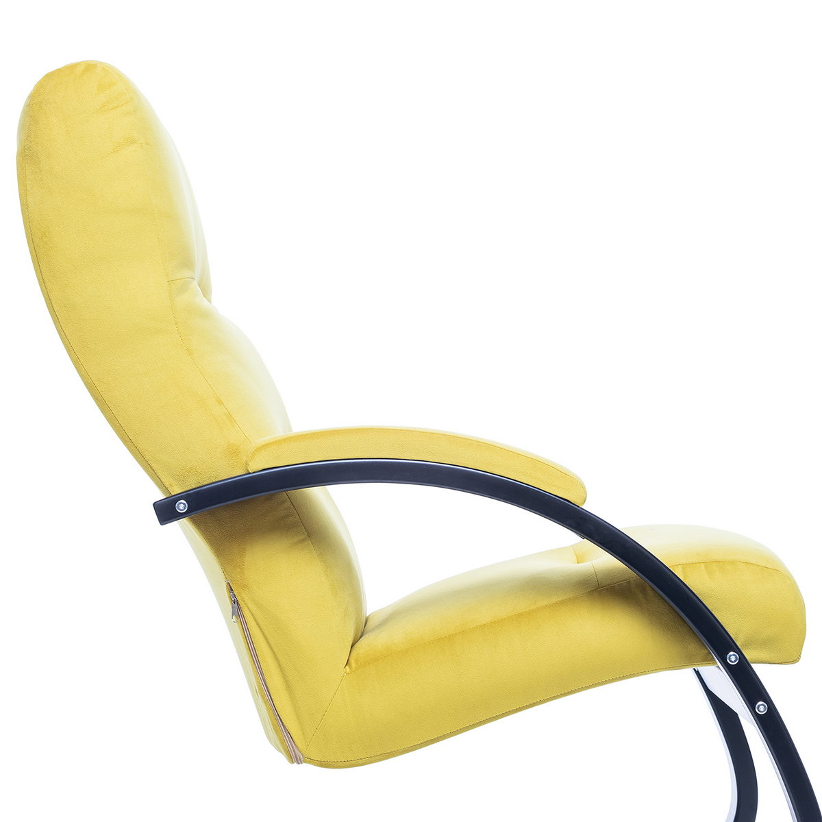 Кресло-качалка Leset Милано (Импэкс). Цвет каркаса: Венге; Цвет обивки: V28 желтый