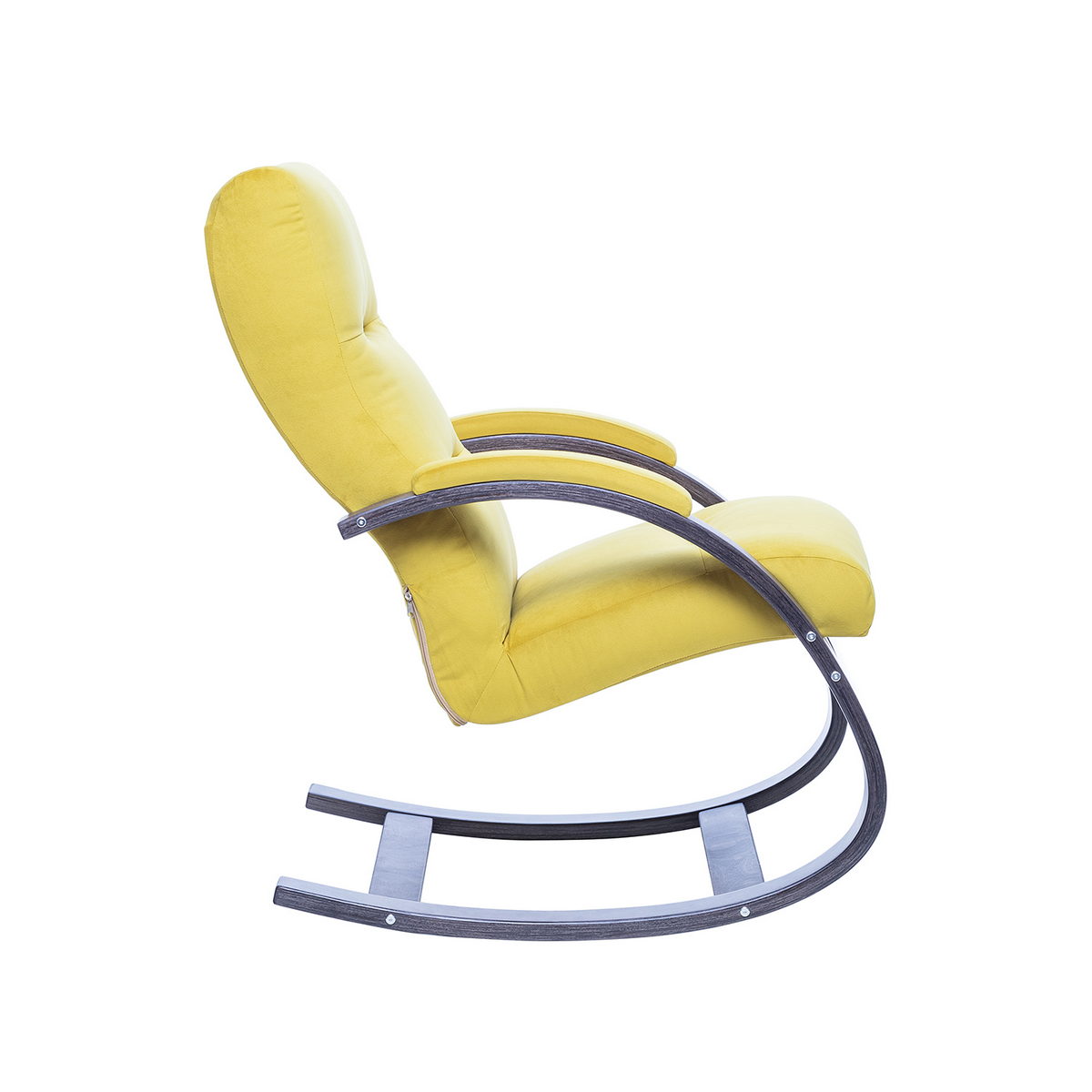 Кресло-качалка Leset Милано (Импэкс). Цвет каркаса: Венге текстура; Цвет обивки: V28 желтый