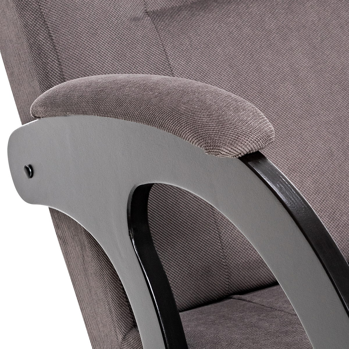 Кресло-качалка Модель 3 (Импэкс). Цвет каркаса: Венге; Цвет обивки: Verona Antrazite Grey