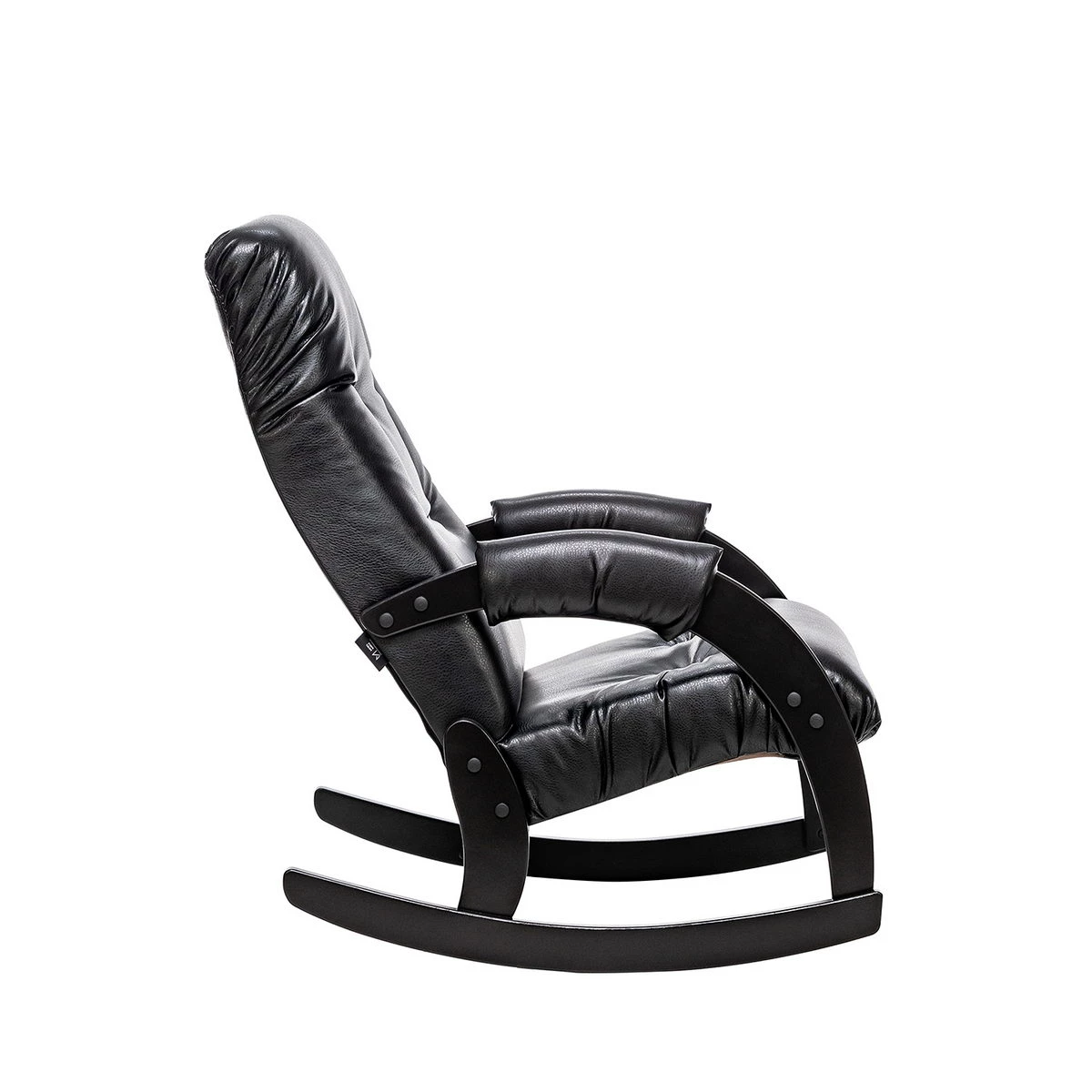 Кресло-качалка Модель 67 (Импэкс). Цвет каркаса: Венге; Цвет обивки: Vegas Lite Black
