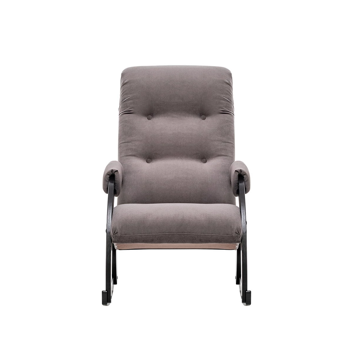 Кресло-качалка Модель 67 (Импэкс). Цвет каркаса: Венге; Цвет обивки: Verona Antrazite Grey