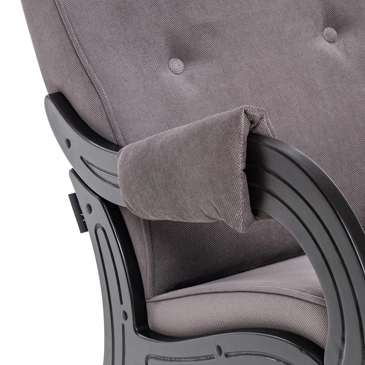 Кресло-качалка Модель 707 (Импэкс). Цвет каркаса: Венге; Цвет обивки: Verona Antrazite Grey