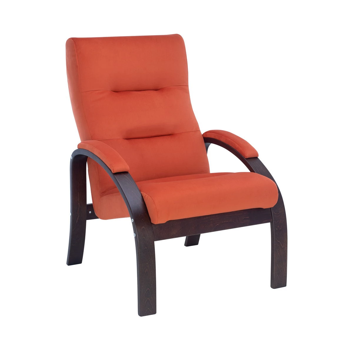 Кресло Leset Лион (Импэкс). Цвет каркаса: Орех текстура; Цвет обивки: V39 оранжевый