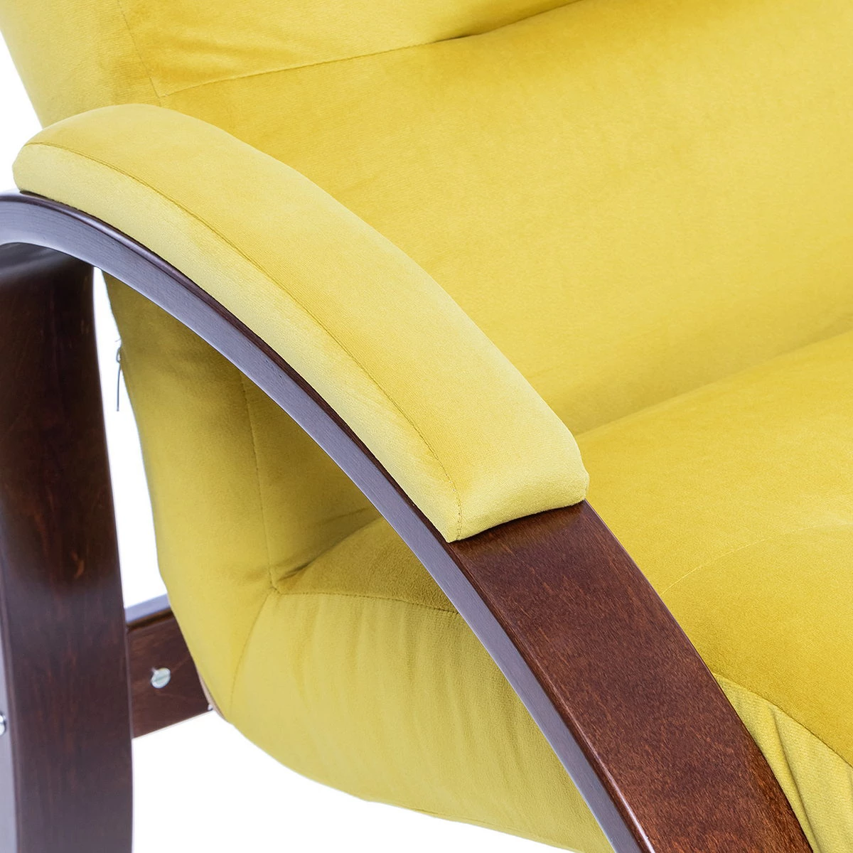Кресло Leset Лион (Импэкс). Цвет каркаса: Орех текстура; Цвет обивки: V28 желтый