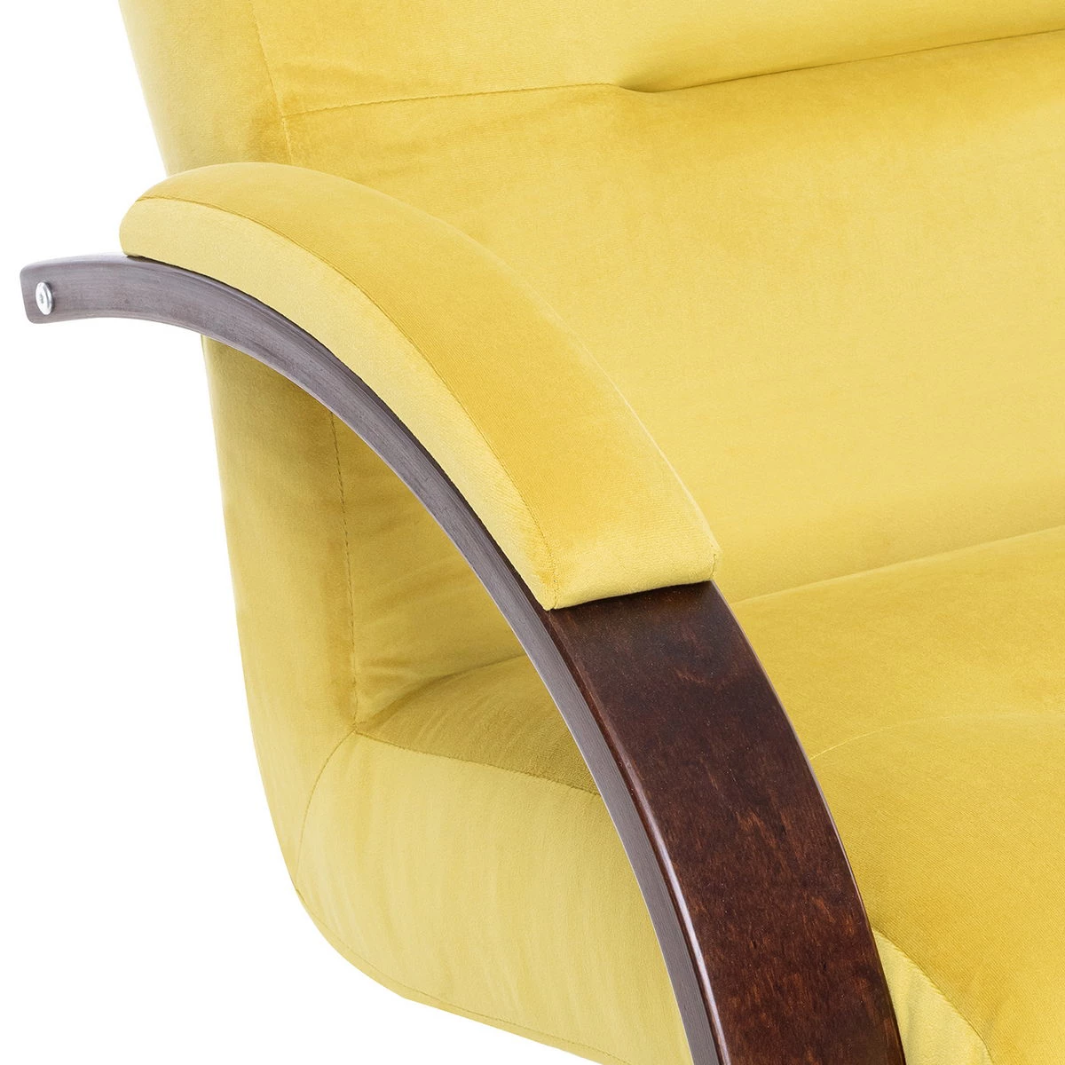 Кресло Leset Монэ (Импэкс). Цвет каркаса: Орех текстура; Цвет обивки: V28 желтый