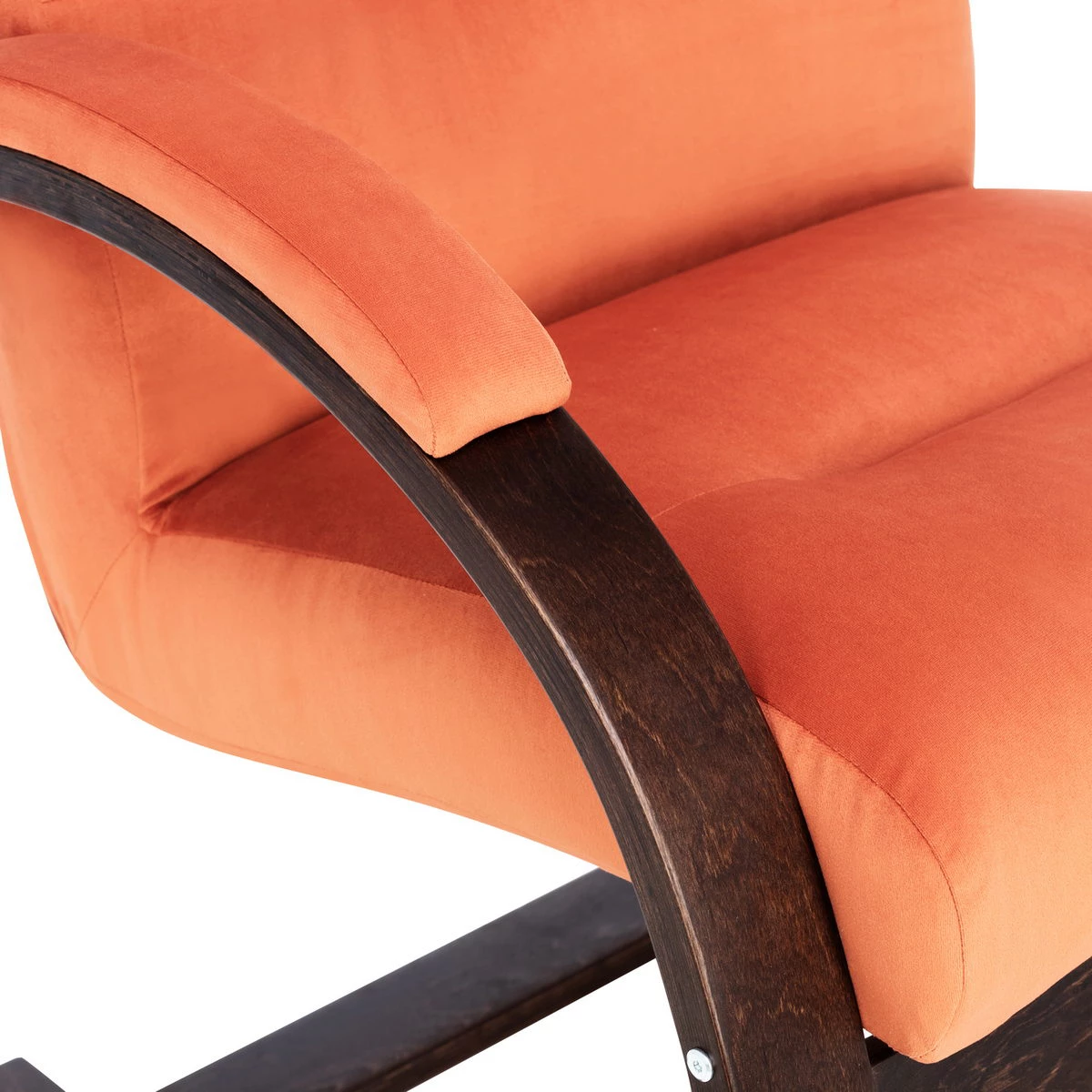 Кресло Leset Монэ (Импэкс). Цвет каркаса: Орех текстура; Цвет обивки: V39 оранжевый