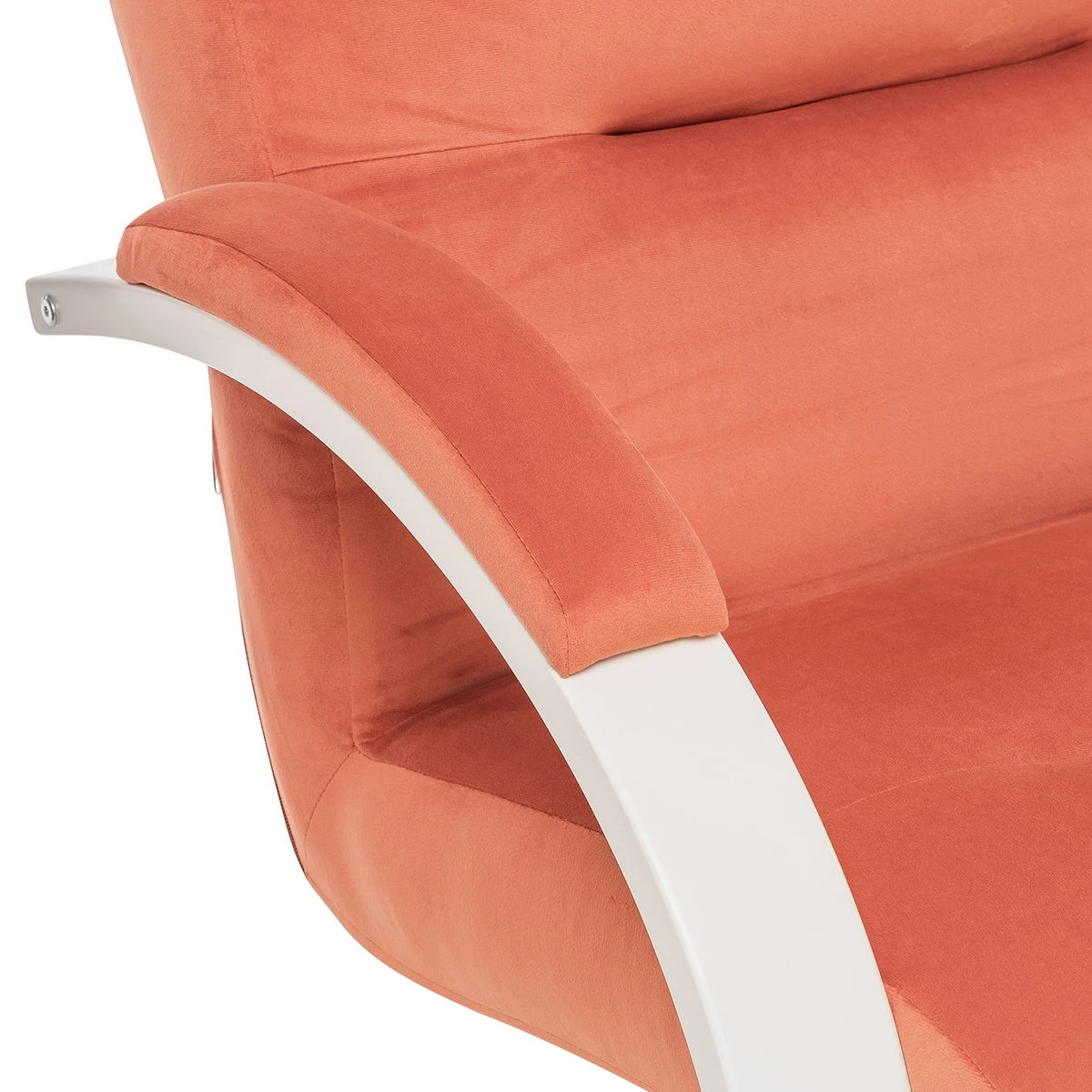 Кресло Leset Монэ (Импэкс). Цвет каркаса: Слоновая кость; Цвет обивки: V39 оранжевый