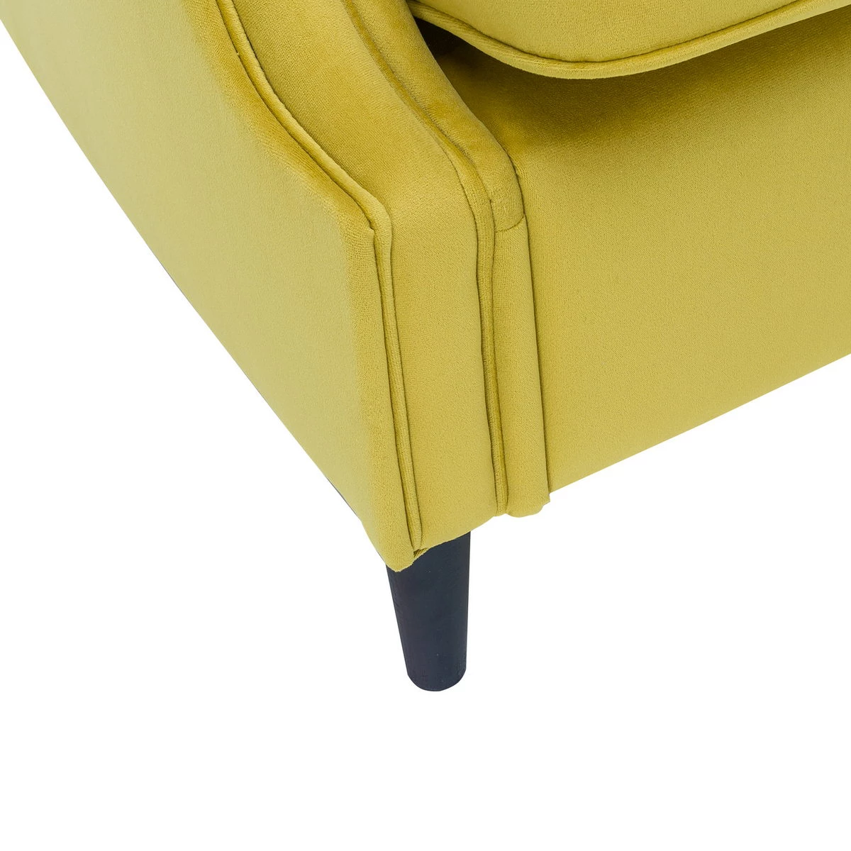 Кресло Leset Монтего (Импэкс). Цвет обивки: V28 желтый; Цвет ножек: Венге