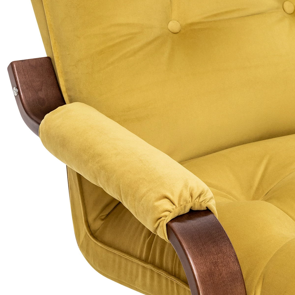 Кресло-трансформер Leset Оливер (Импэкс). Цвет каркаса: Орех текстура; Цвет обивки: V28 желтый