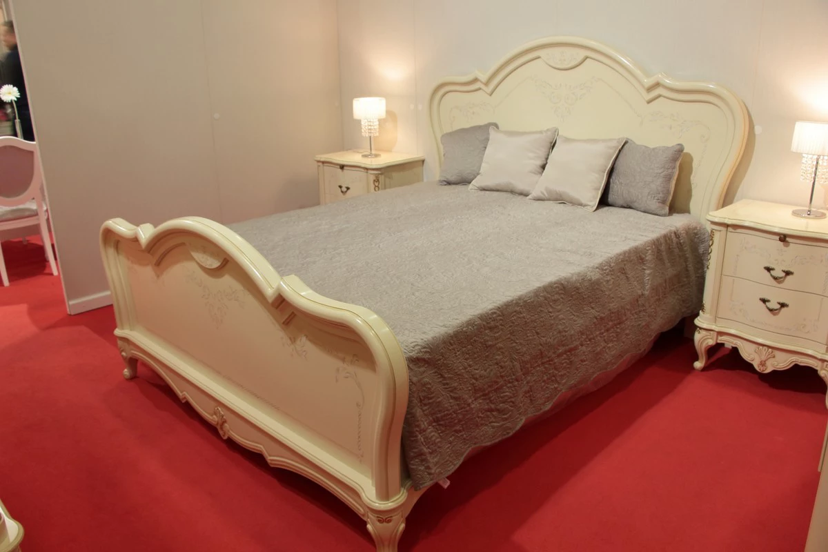 Кровать Парма 59-02 (200см) (Юта Мебель). На фото: тон Парма (бежевый)
